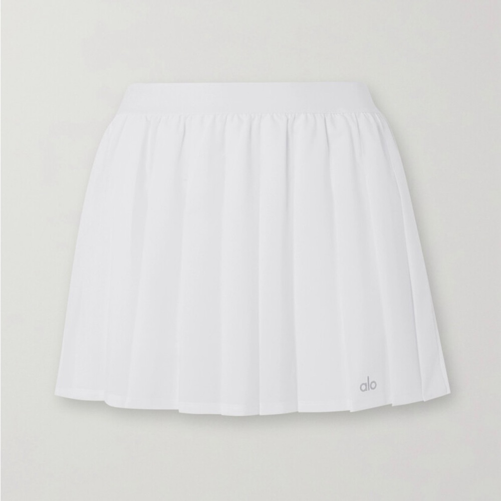 Alo Yoga Varsity Pleated Stretch-Jersey Tennis Skirt Size Medium